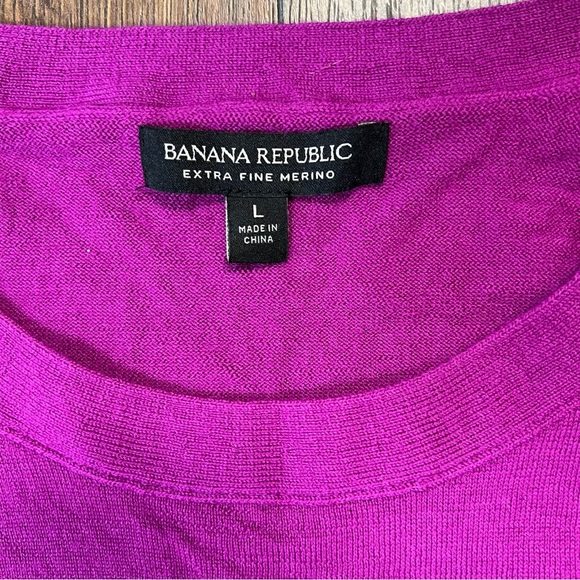 Banana Republic extra fine merino sweater SZ LG - Picture 5 of 6